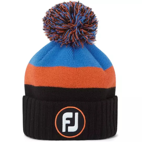 Footjoy bonnet à pompom noir Orange bleu 2022