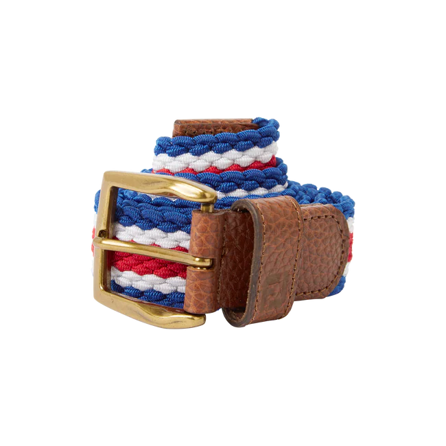 Footjoy Homme ceinture Tressée Tricolore