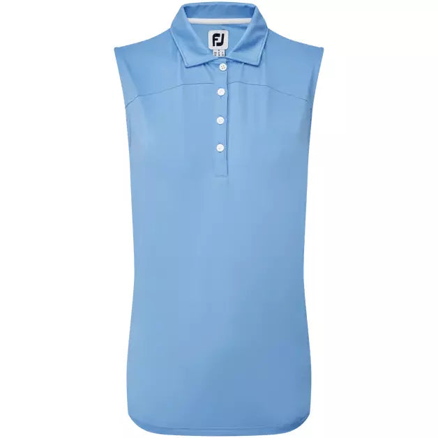 Footjoy polo womens sans manche lsle Bleu claire