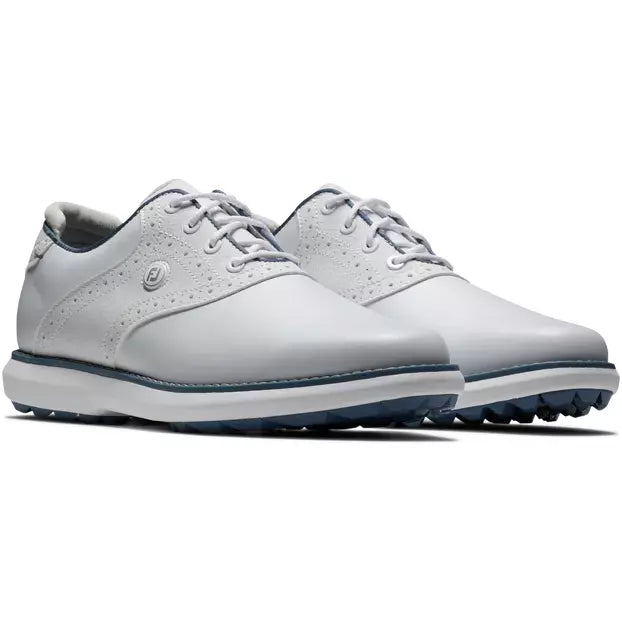 Footjoy Traditions spikeless LADY Blanche Bleu Gris