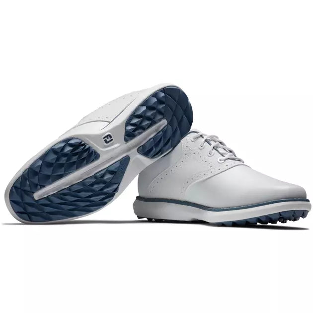 Footjoy Traditions spikeless LADY Blanche Bleu Gris