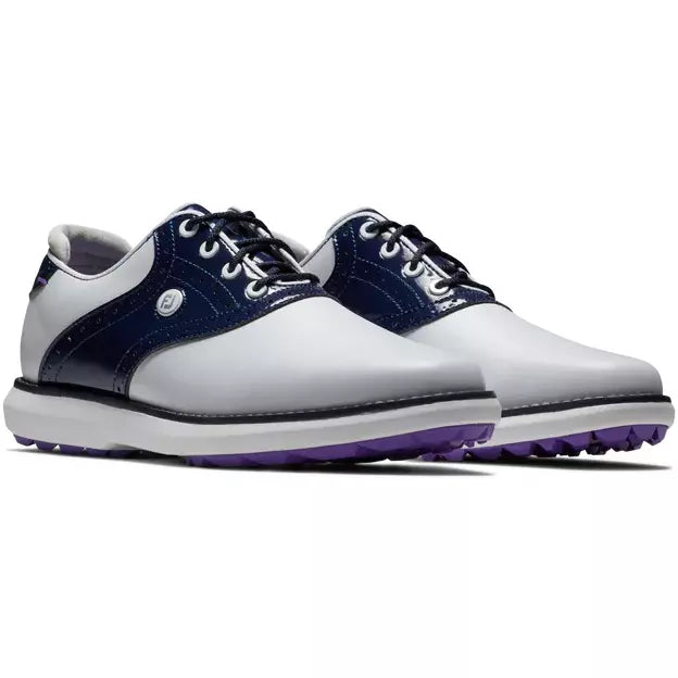 Footjoy Traditions spikeless LADY Blanche Navy violet