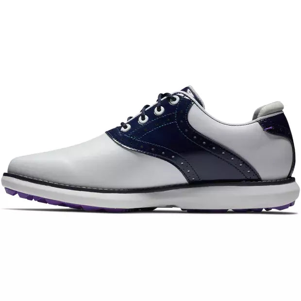 Footjoy Traditions spikeless LADY Blanche Navy violet