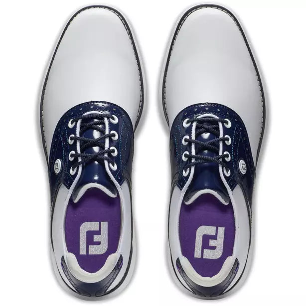 Footjoy Traditions spikeless LADY Blanche Navy violet