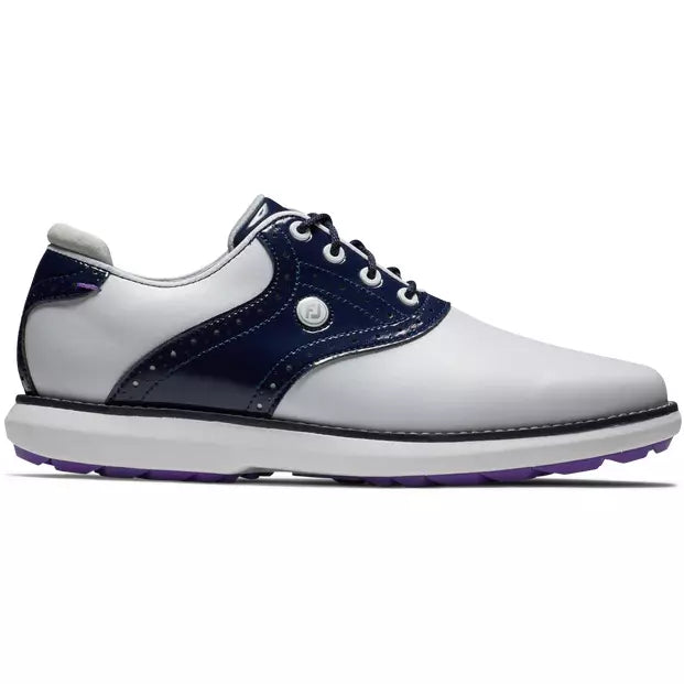 Footjoy Traditions spikeless LADY Blanche Navy violet