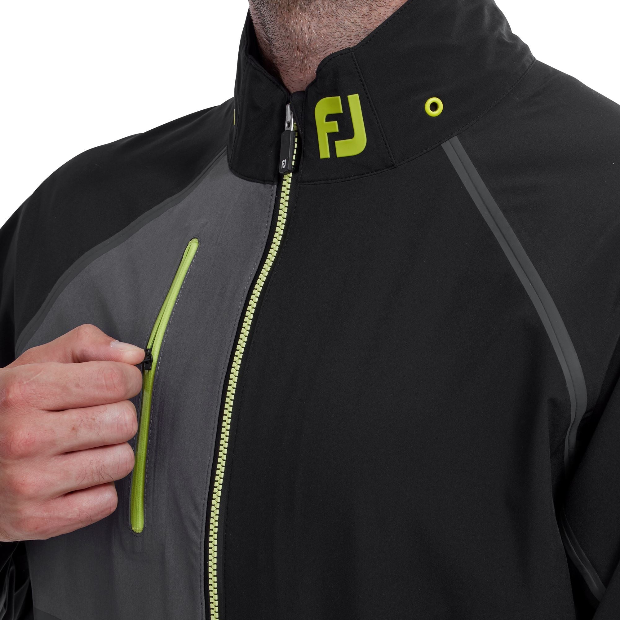 FootJoy Veste de Pluie HydroTour blck Yllw