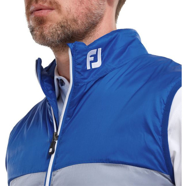 Footjoy Veste sans manche thermal légère gris bleu royal