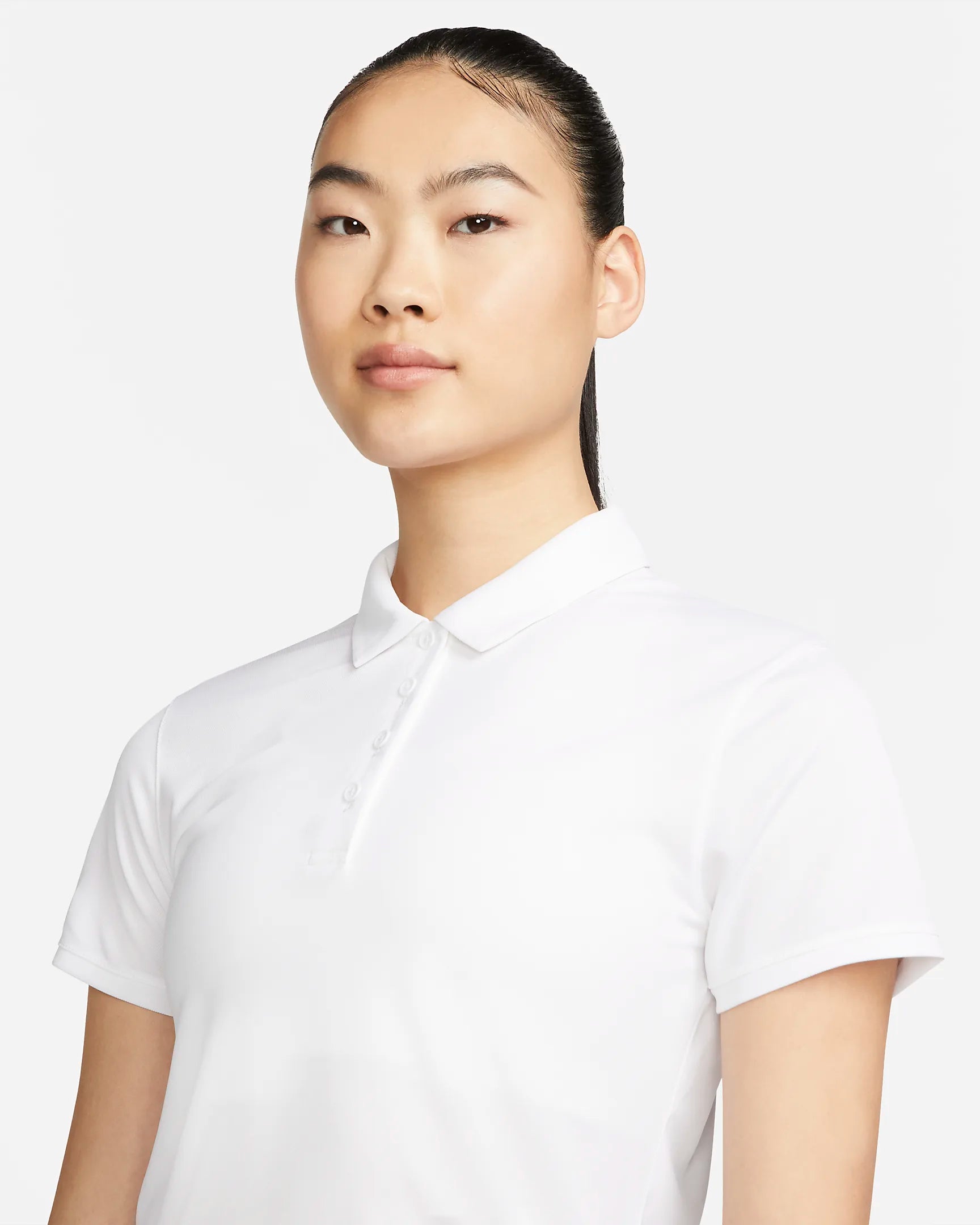 NIKE POLO DRI FIT FEMME BLANC