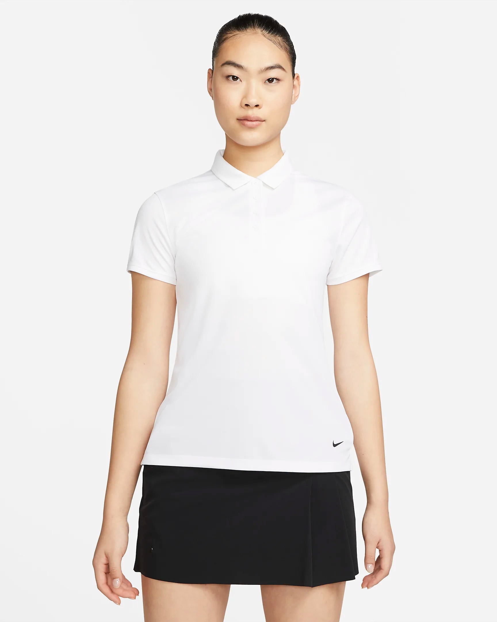 NIKE POLO DRI FIT FEMME BLANC