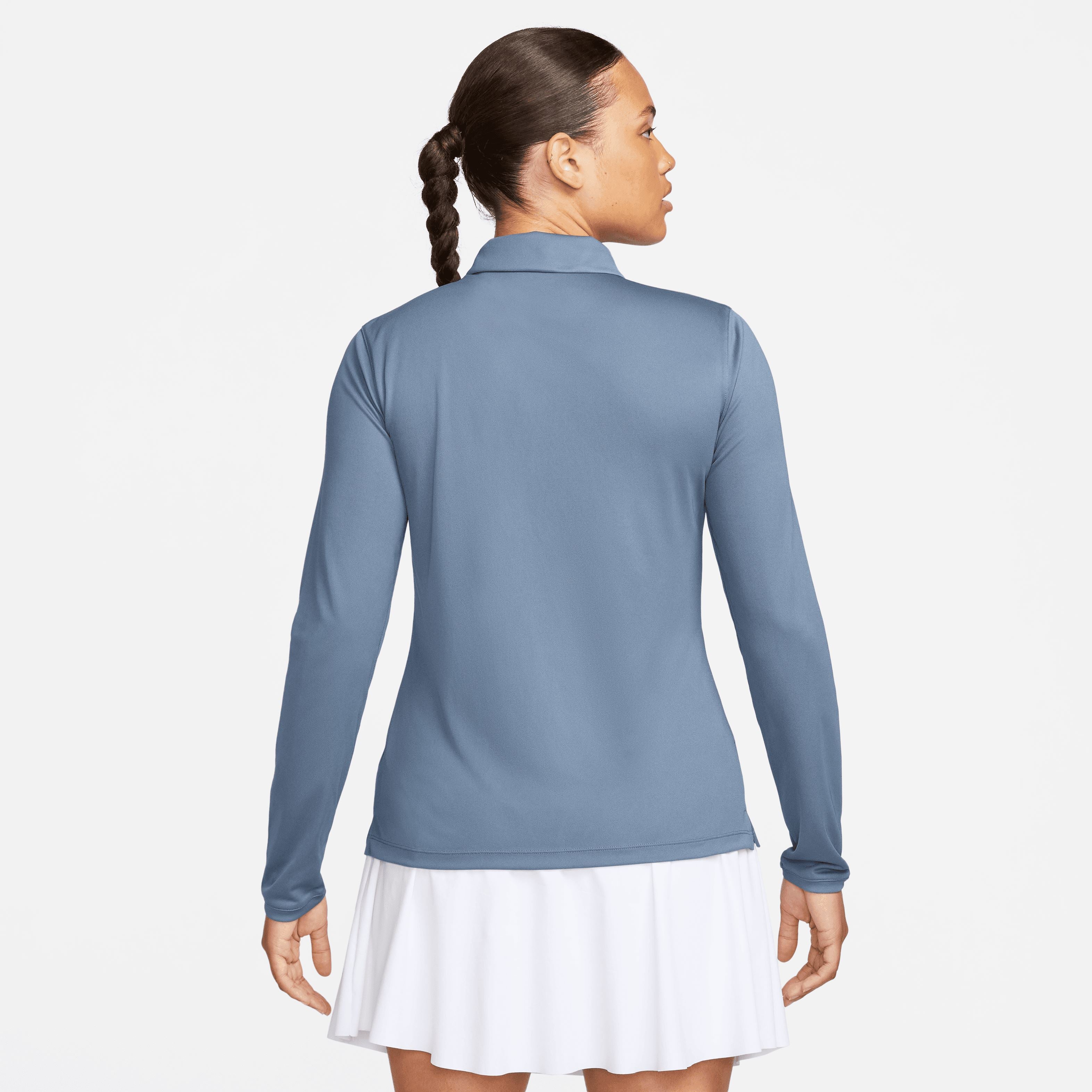 Nike Polo Manche Longue Femme Bleu