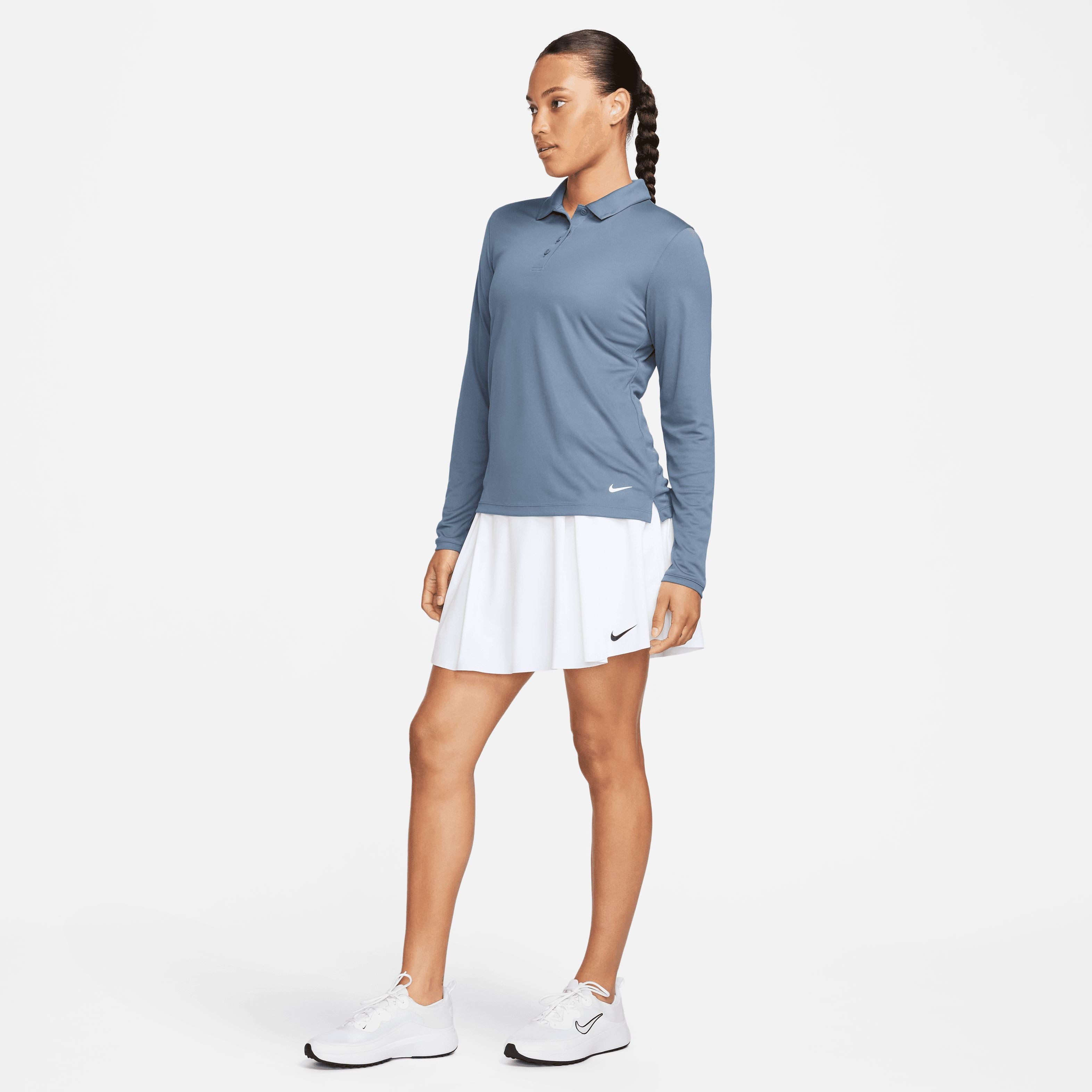 Nike Polo Manche Longue Femme Bleu