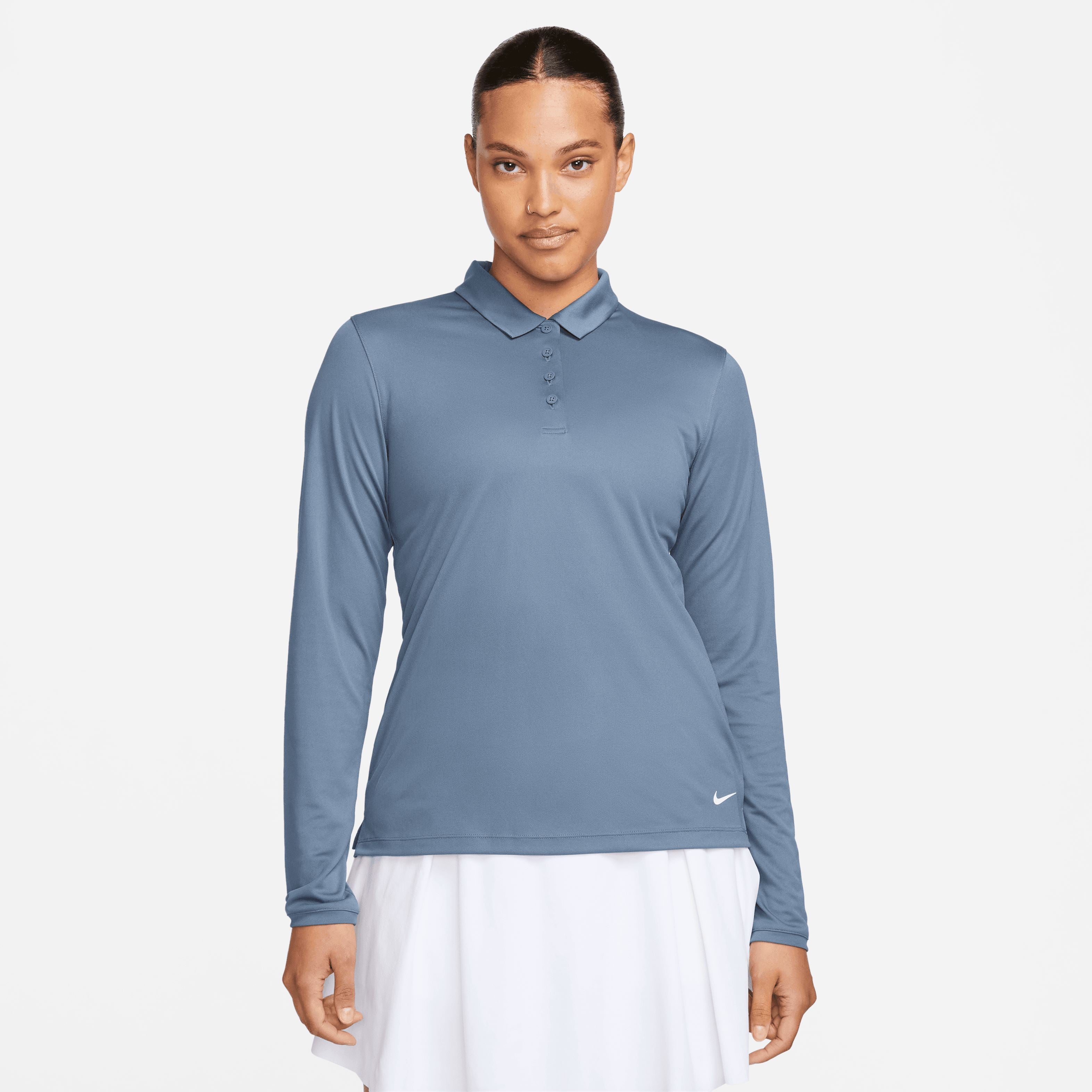 Nike Polo Manche Longue Femme Bleu