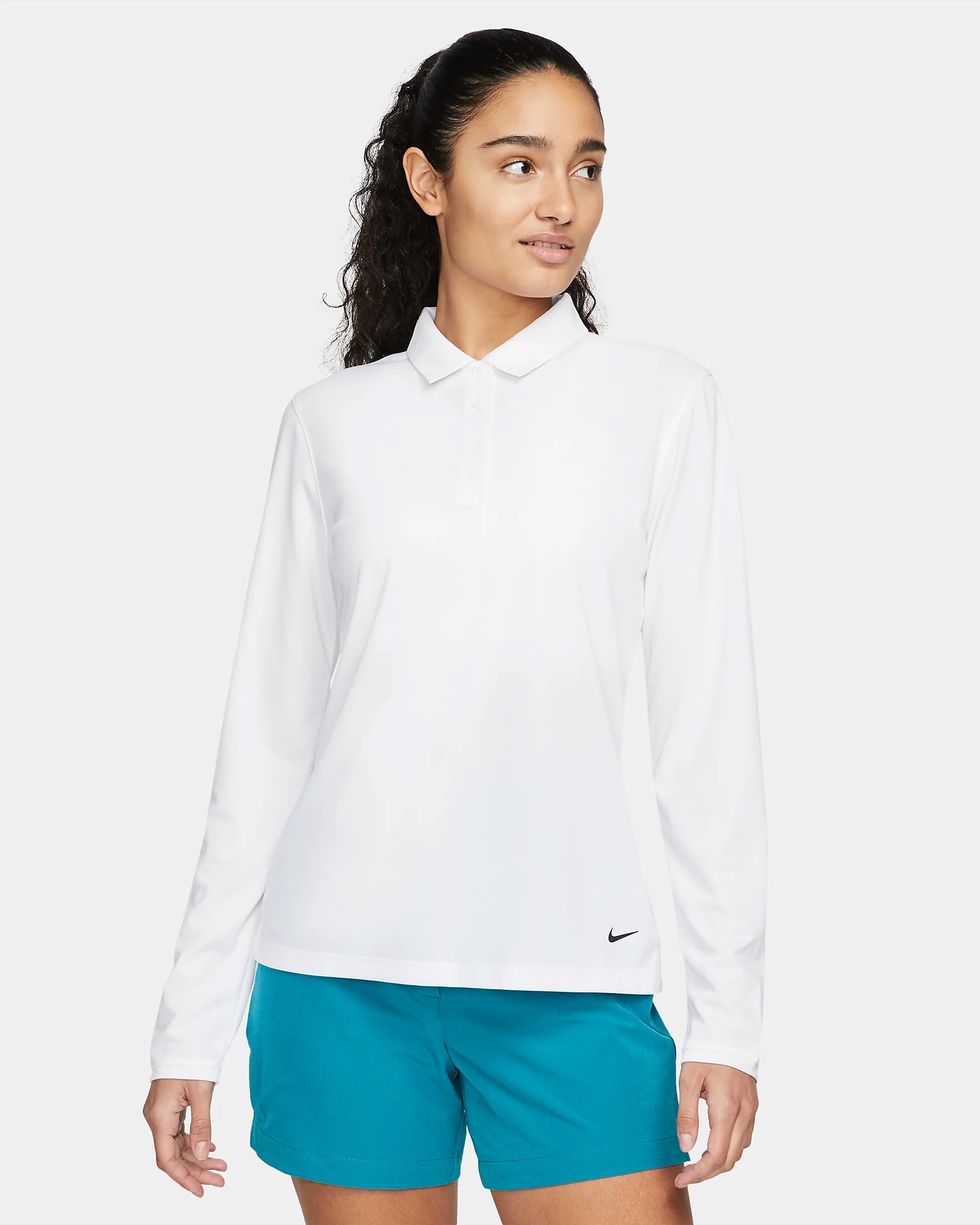 Nike Polo Victory Manche longue Femme Blanc