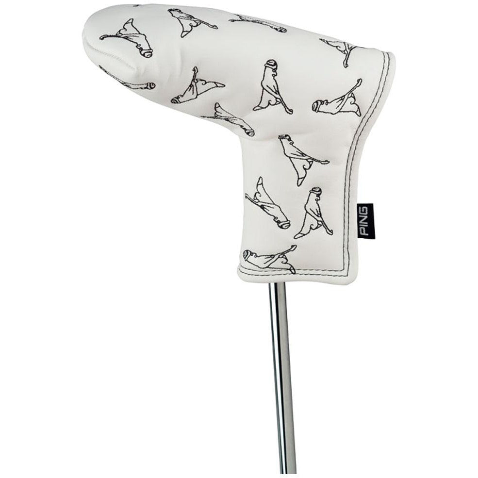 Ping Headcover Mr Ping Blade Putter White