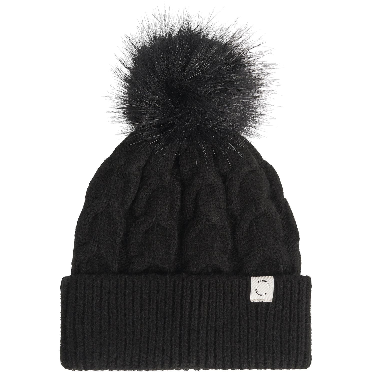 Röhnisch Bonnet Pom Braid Beanie, Black