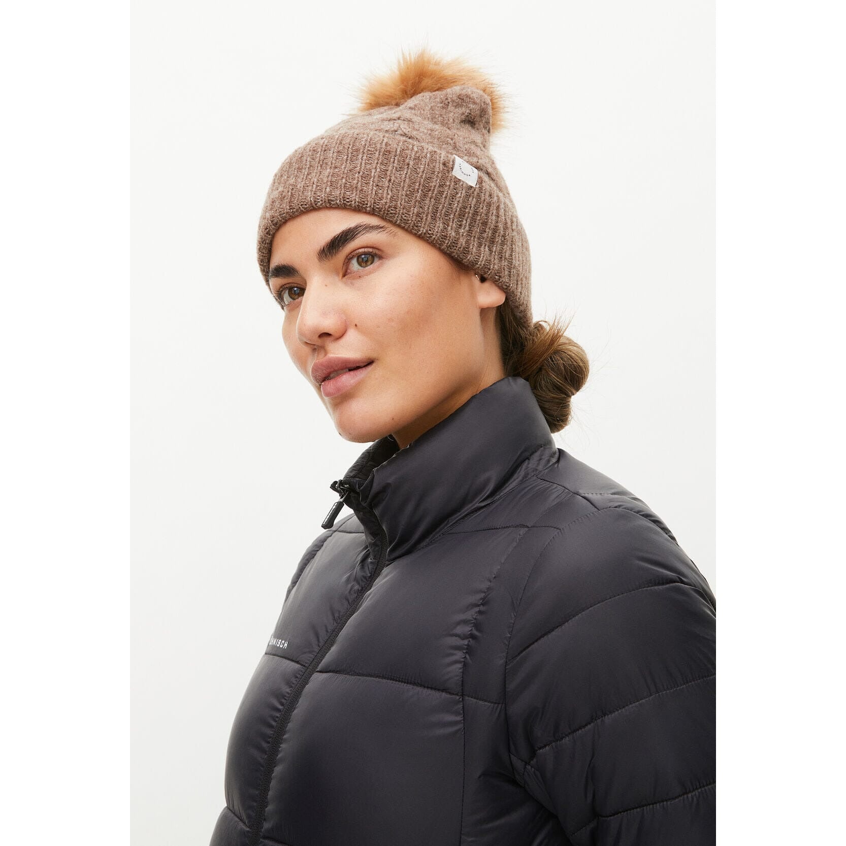 Röhnisch Bonnet Pom Braid Beanie Nougat