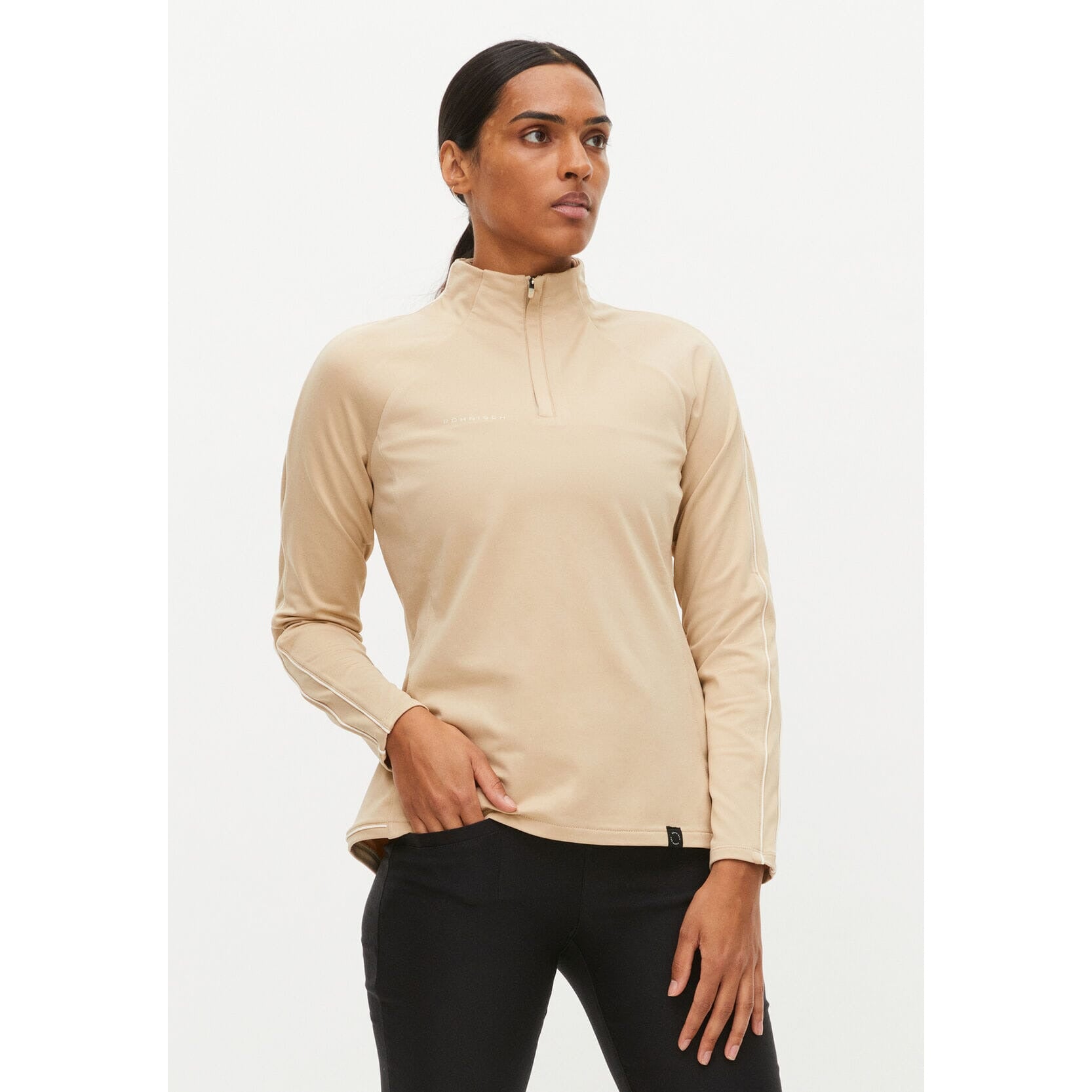 Röhnisch Serena sweat half zip, Safari