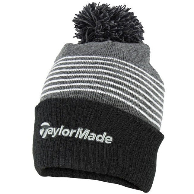 Taylormade Bonnet Bobble Beanie Black Grey White