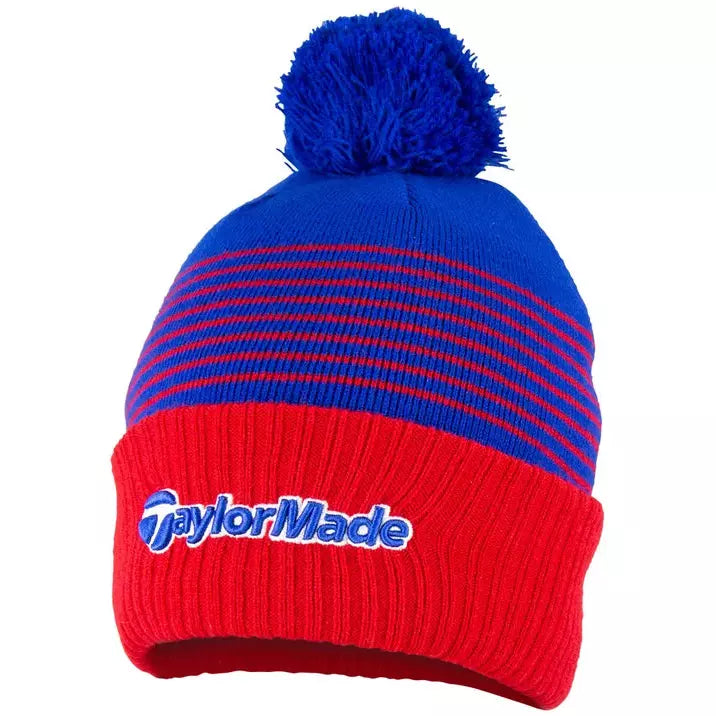 Taylormade Bonnet Bobble Beanie Red Royal White