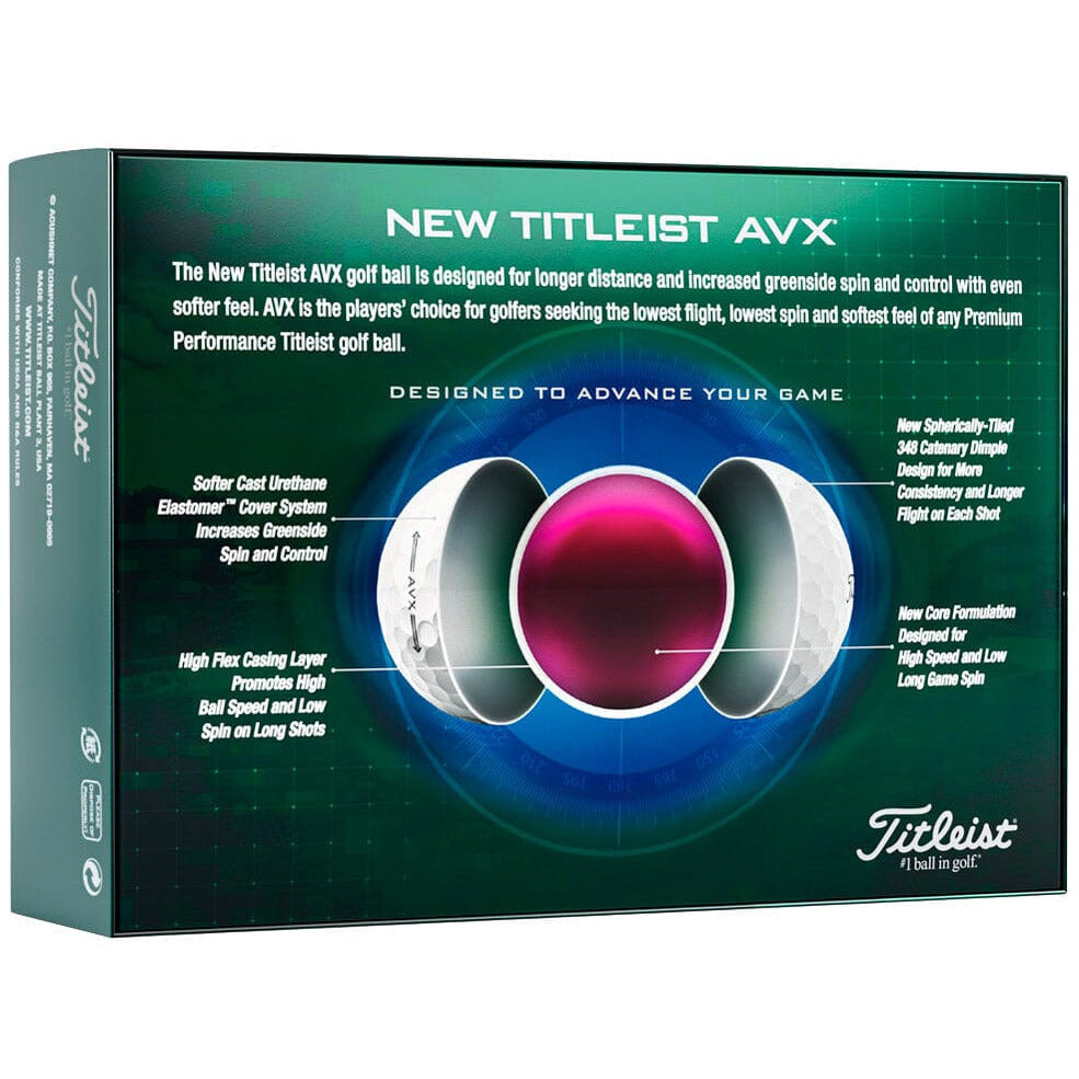 Titleist Balles AVX 2022 Alignment blanche (boite de 12)