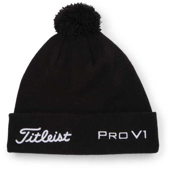 TITLEIST BONNET POMPOM BLACK