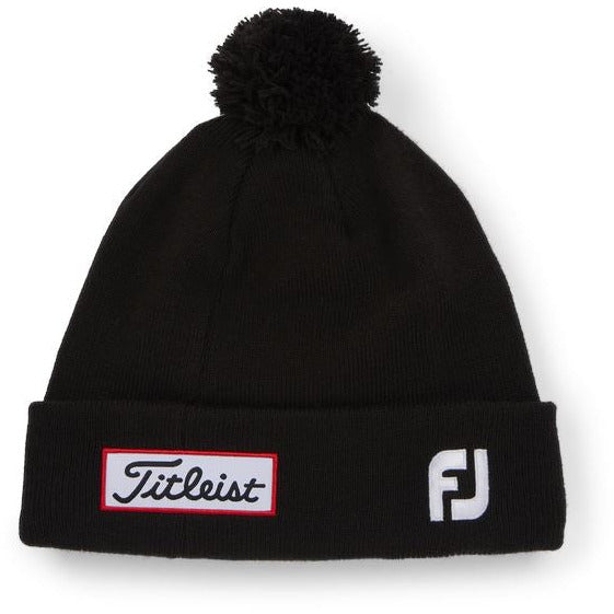 TITLEIST BONNET POMPOM BLACK