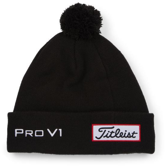 TITLEIST BONNET POMPOM BLACK