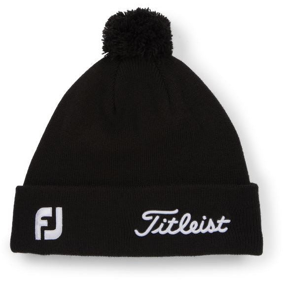 TITLEIST BONNET POMPOM BLACK