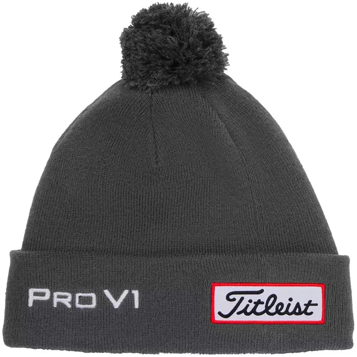 TITLEIST BONNET POMPOM GRIS