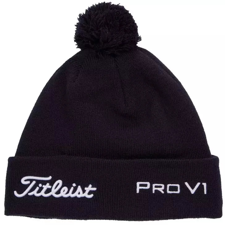 TITLEIST BONNET POMPOM NAVY