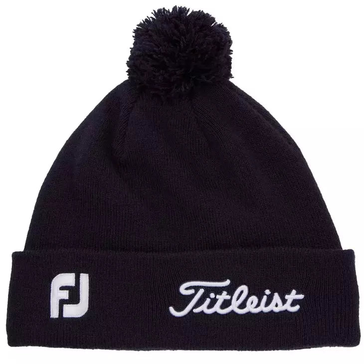 TITLEIST BONNET POMPOM NAVY