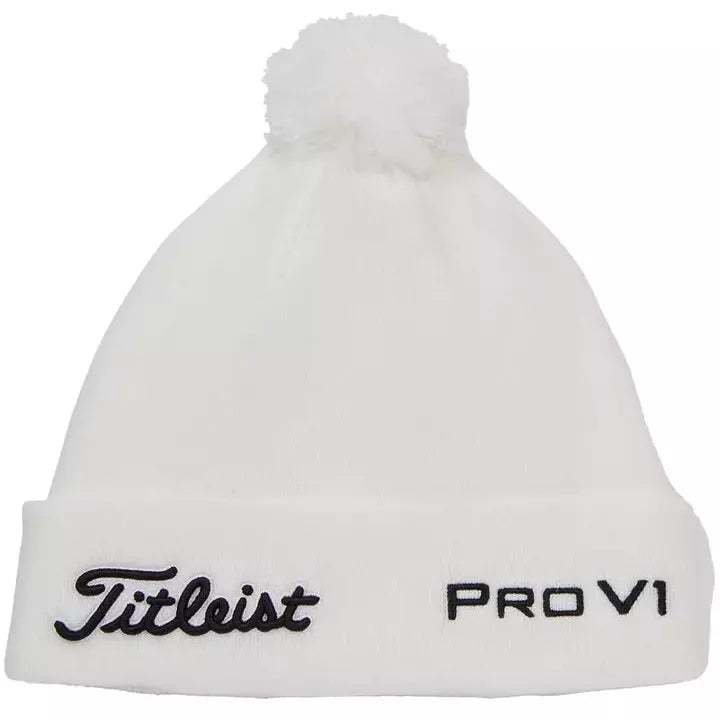 TITLEIST BONNET POMPOM WHITE