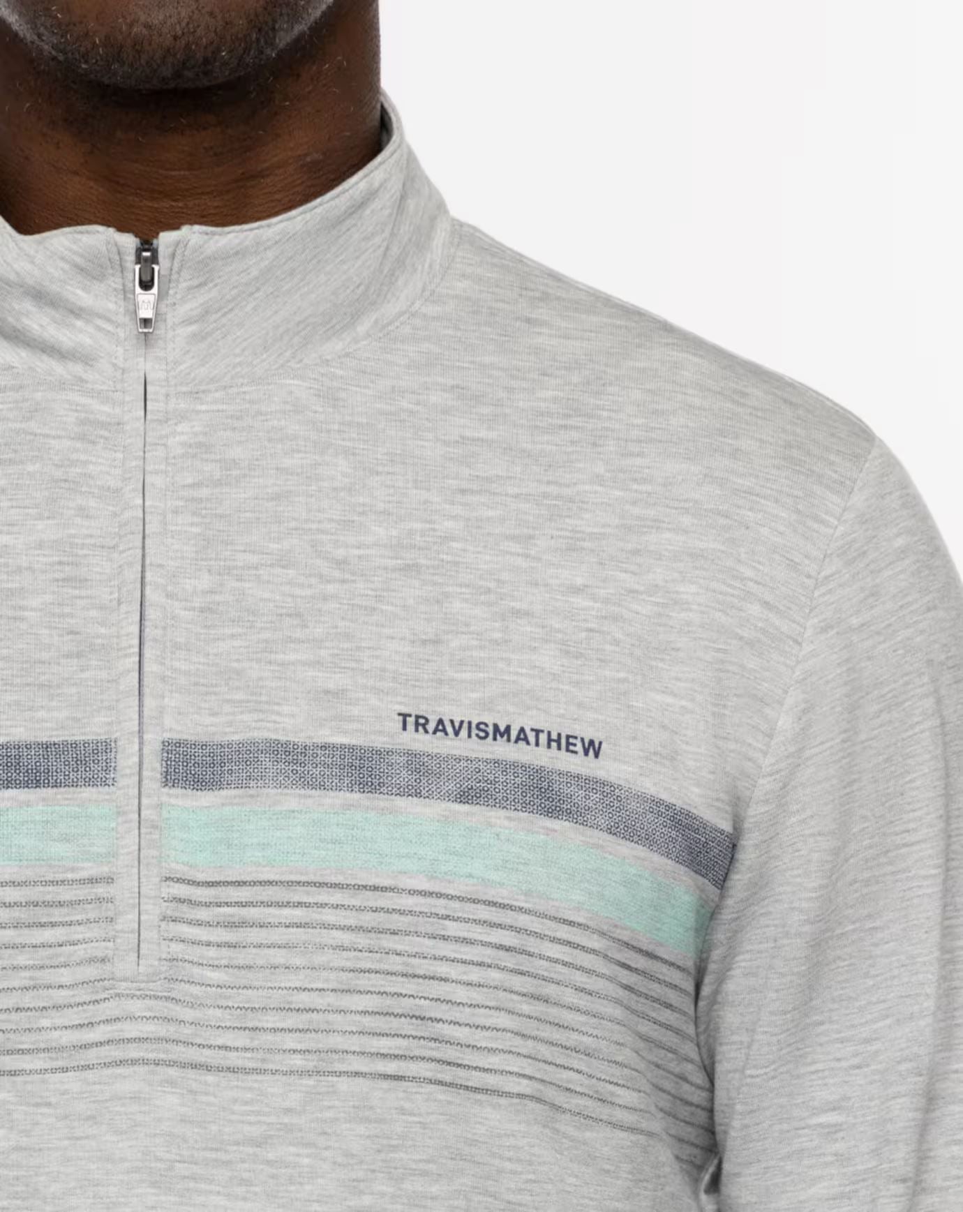 TRAVIS MATHEW 1/4 ZIP TWIST OF LIME