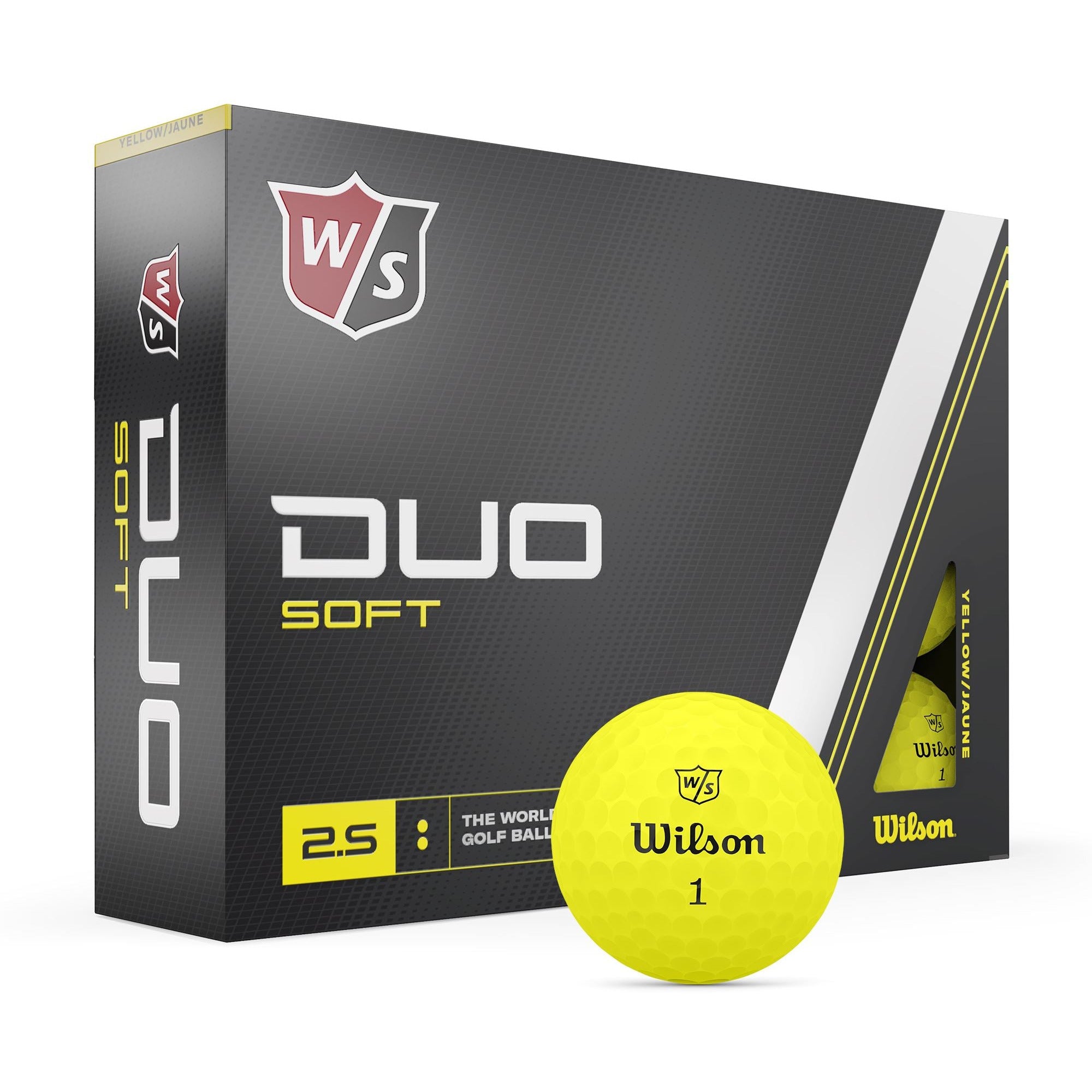 Wilson Balles 2023 Nouvelle Duo Soft Jaune (boite de 12) avec prix dégressif